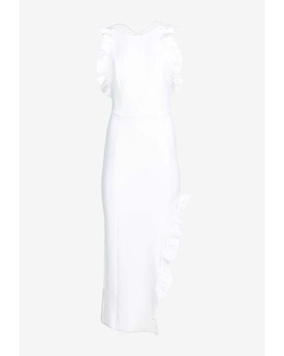 Elliatt Eminent Ruffled Midi Dress - White