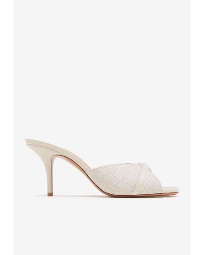 Malone Souliers Patricia 70 Woven Mules - White