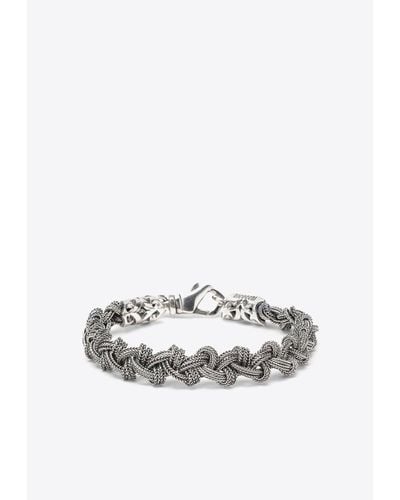 Emanuele Bicocchi Braided Chain Bracelet - White