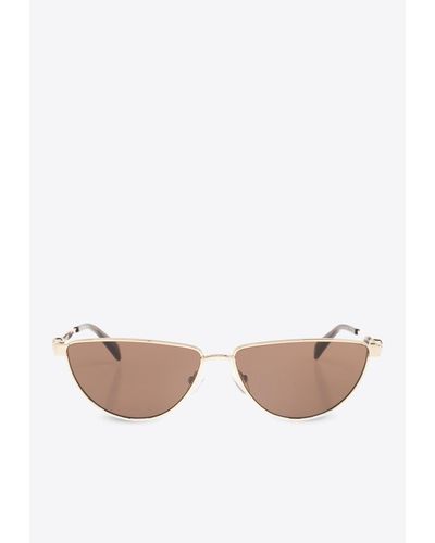 Alexander McQueen Skull Appliqué Cat-Eye Sunglasses - White
