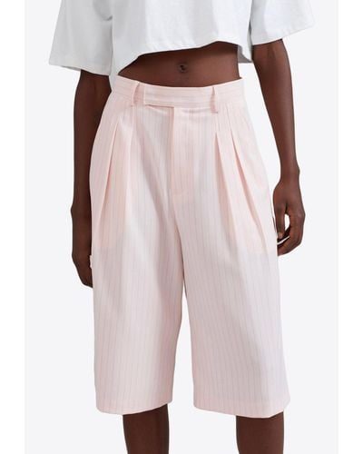 Frankie Shop Vivian Tailored Bermuda Shorts - Pink