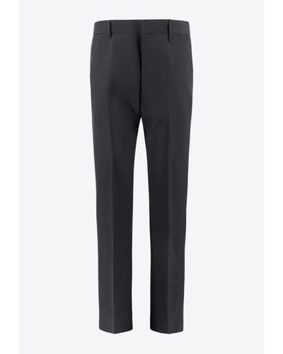 Givenchy Wool Pleated Tailored Pants - Blue