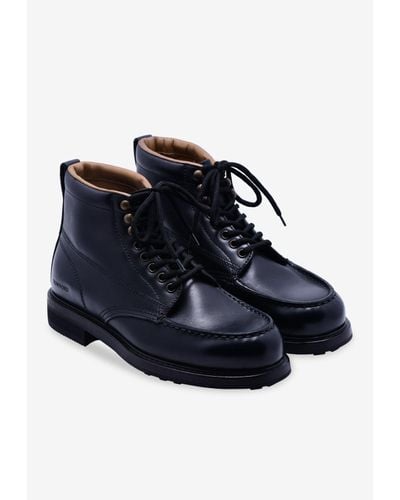 Tom Ford Cromwell Leather Lace-up Boots - Black