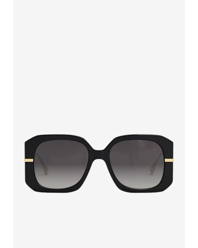 Fendi Square Tinted Sunglasses - Black