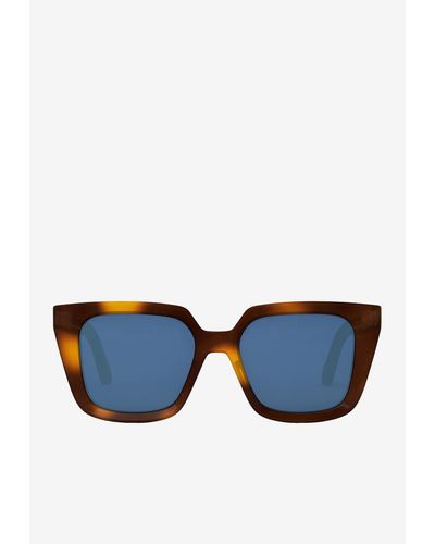 Dior Midnight S1I Square Sunglasses - Blue