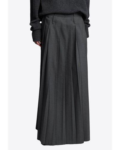 Frankie Shop Bailey Pleated Maxi Skirt - Black