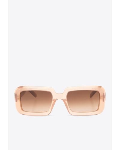 Saint Laurent Sunrise Square Sunglasses - White