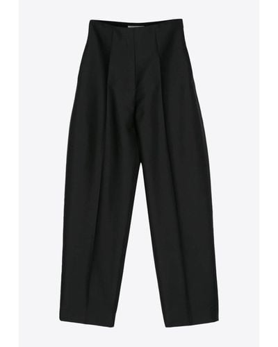 GIA STUDIOS High-Waist Tailored Pants - Black