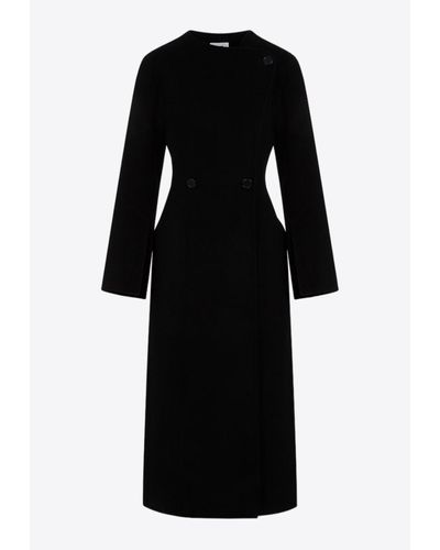 By Malene Birger Sirrenas Double-breasted Wool Coat - Black