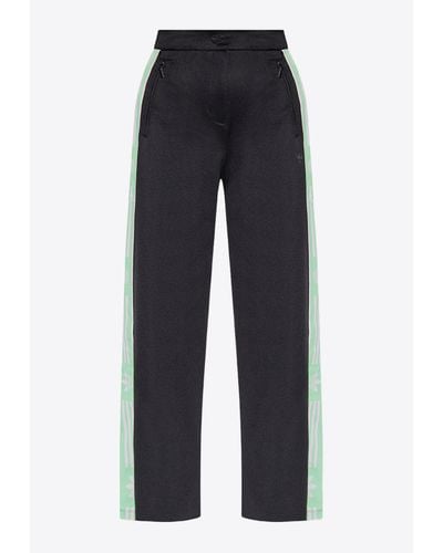 adidas Originals Wide-Leg Track Trousers With Side Bands - Blue