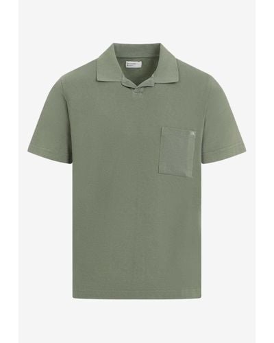 Universal Works Vacation Short-Sleeved Polo T-Shirt - Green