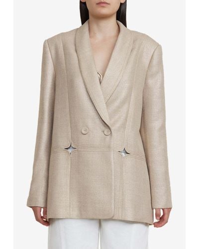 Acler Ashmore Double-breasted Blazer - Natural