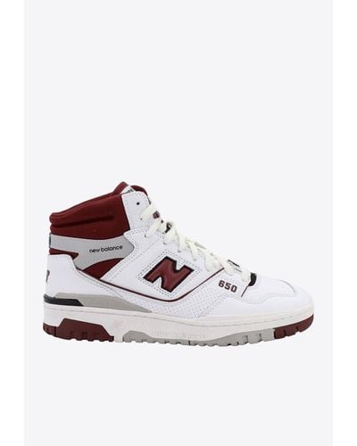 New Balance 650 High-Top Sneakers - White