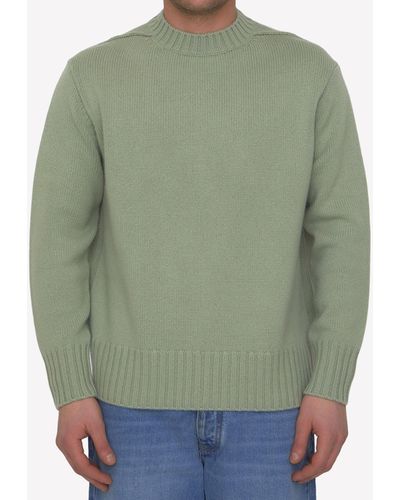 Lanvin Crewneck Cashmere Sweater - Green