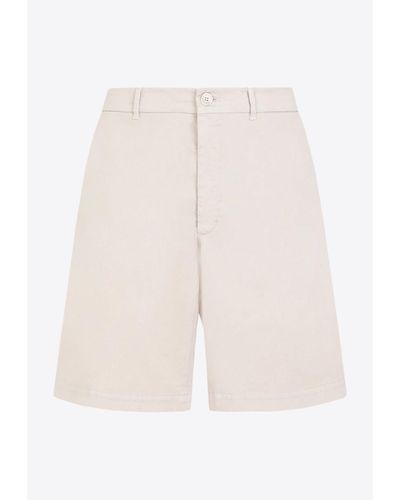 Brunello Cucinelli Bermuda Casual Shorts - White