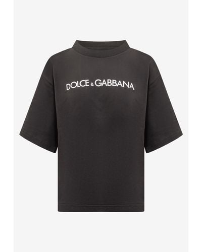 Dolce & Gabbana Logo Short-Sleeved T-Shirt - Black