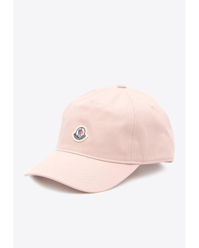 Moncler Logo-Patch Baseball Cap - Pink