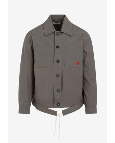 Craig Green Ring-Embroidered Overshirt - Grey