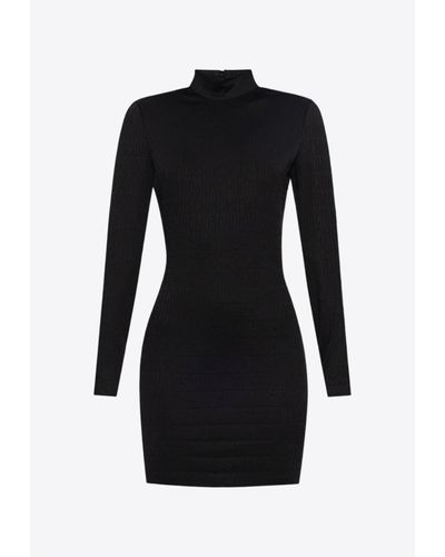 Moschino Long-Sleeved Mini Dress - Black