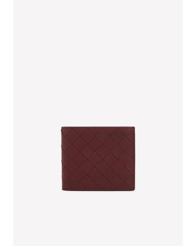 Bottega Veneta Intrecciato Leather Bi-Fold Wallet - Purple