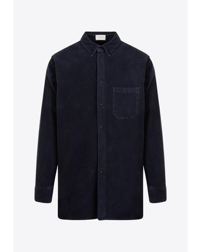 The Row Melvin Button-Up Shirt - Blue