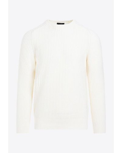 Dunhill Knitted Crewneck Sweater - White