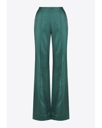 Shona Joy Miramare Metallic Flared Pants - Green