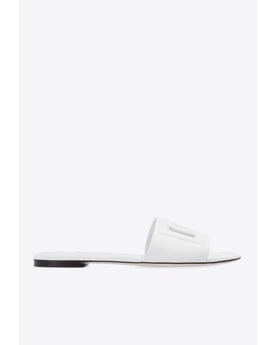 Dolce & Gabbana Dg Millennials Flat Sandals - White