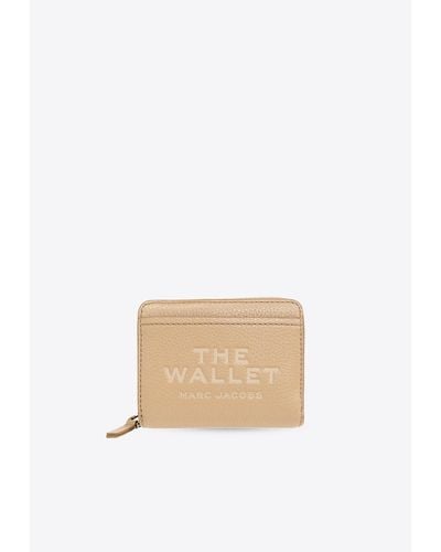 Marc Jacobs The Mini Grained Leather Compact Wallet - White
