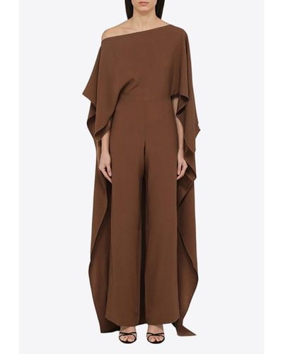 ‎Taller Marmo Jerry One-Shoulder Jumpsuit - Brown