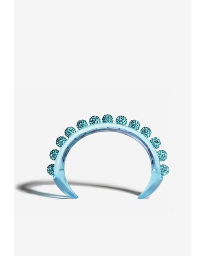 Aquazzura Disco Darling Crystal Embellished Bracelet - Blue