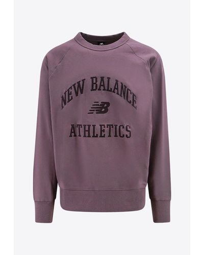 New Balance Embroidered Crewneck Sweatshirt - Purple