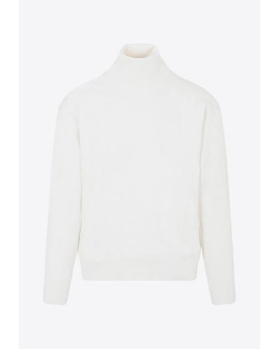 Bally Turtleneck Wool Sweater - White