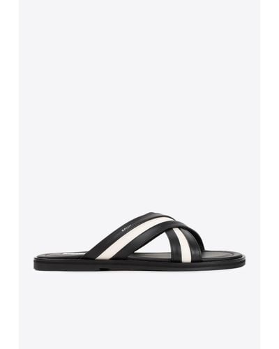 Bally Gherry Leather Sandals - White
