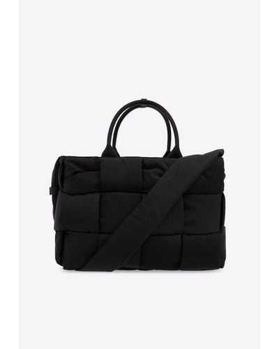 Bottega Veneta Large Arco Padded Top Handle Bag - Black