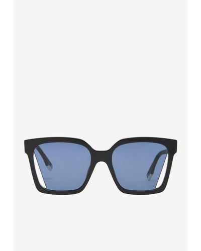 Fendi Square Acetate Sunglasses - Blue