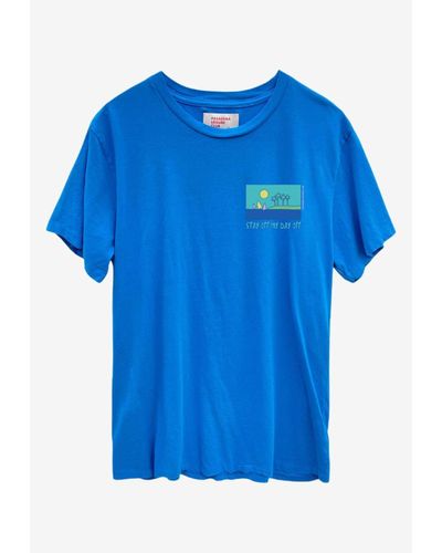 Pasadena Leisure Club Stay Off Printed Crewneck T-Shirt - Blue