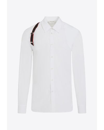 Alexander McQueen Harness Long-Sleeved Shirt - White