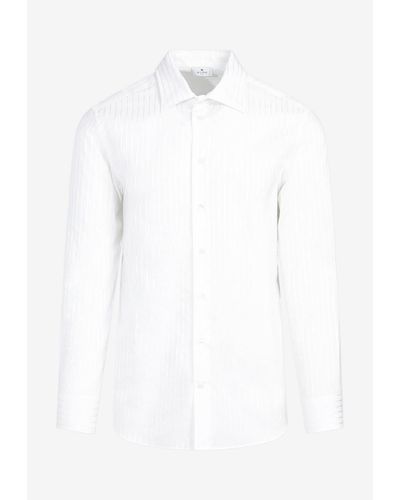 Etro Striped Long-Sleeved Shirt - White