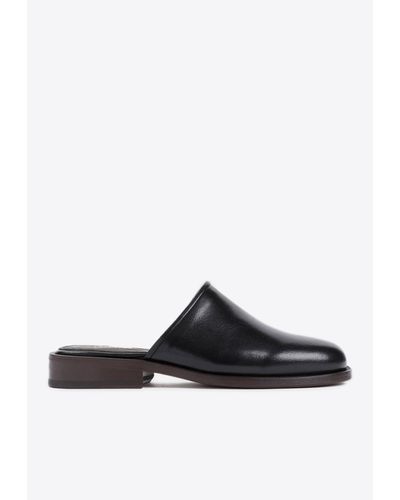 Lemaire Patent Leather Slippers - White