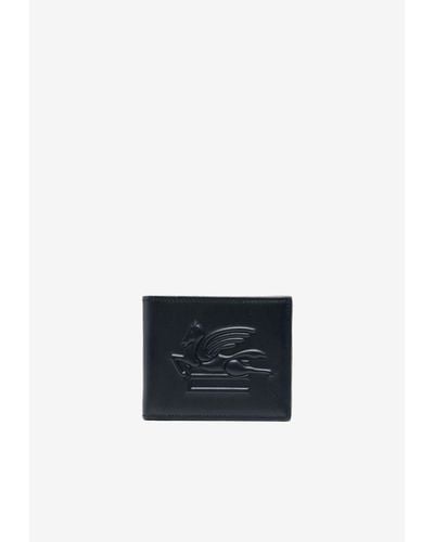 Etro Logo Bi-Fold Leather Wallet - White