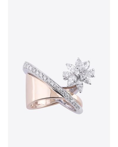 YEPREM Golden Strada Diamond Ring - White