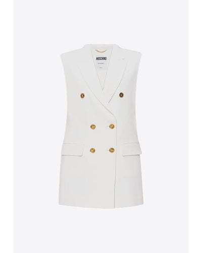 Moschino Double-Breasted Buttoned Vest - White