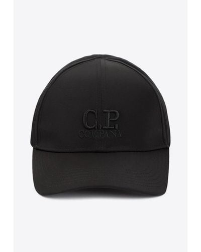 C.P. Company Chrome-R Logo-Embroidered Baseball Cap - Black