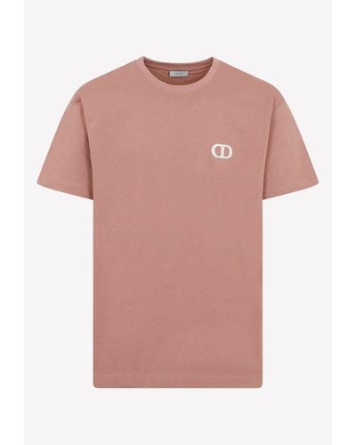 Dior Cd Icon Logo T-shirts - Pink