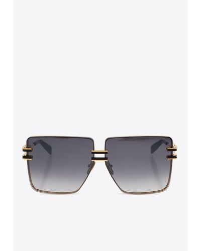 Balmain Gendarme Square Sunglasses - Grey