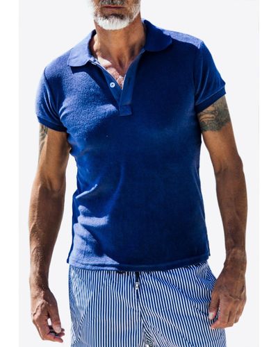 Les Canebiers Cabanon Polo T-Shirt - Blue