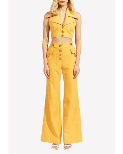 Alice McCALL Air France Cropped Top - Yellow