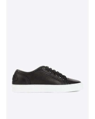 Brioni Leather Low-Top Sneakers - Black