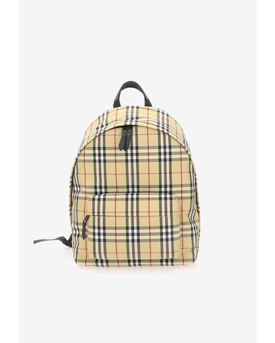 Burberry Vintage Check Backpack - White
